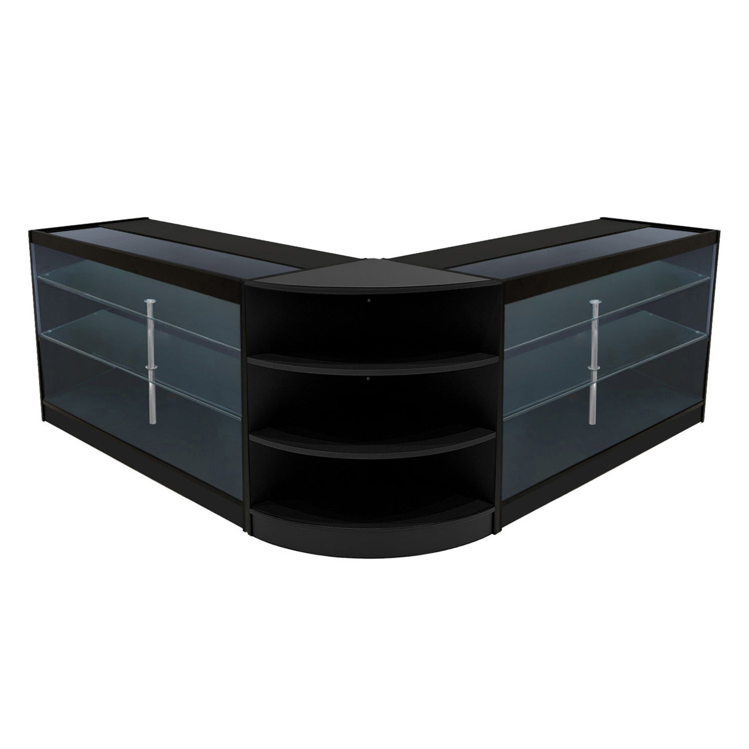 "APOLLO" Set med LED-belysta Butiksmoduler LM60+ 2x K1500 – Svart
