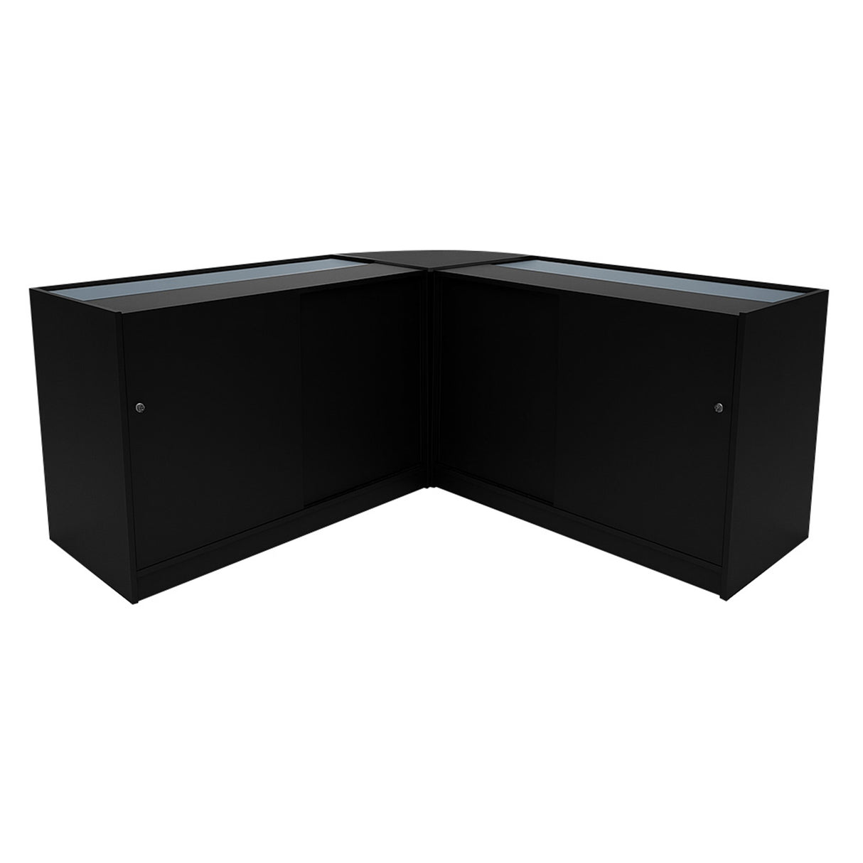 "APOLLO" Set med LED-belysta Butiksmoduler LM60+ 2x K1500 – Svart