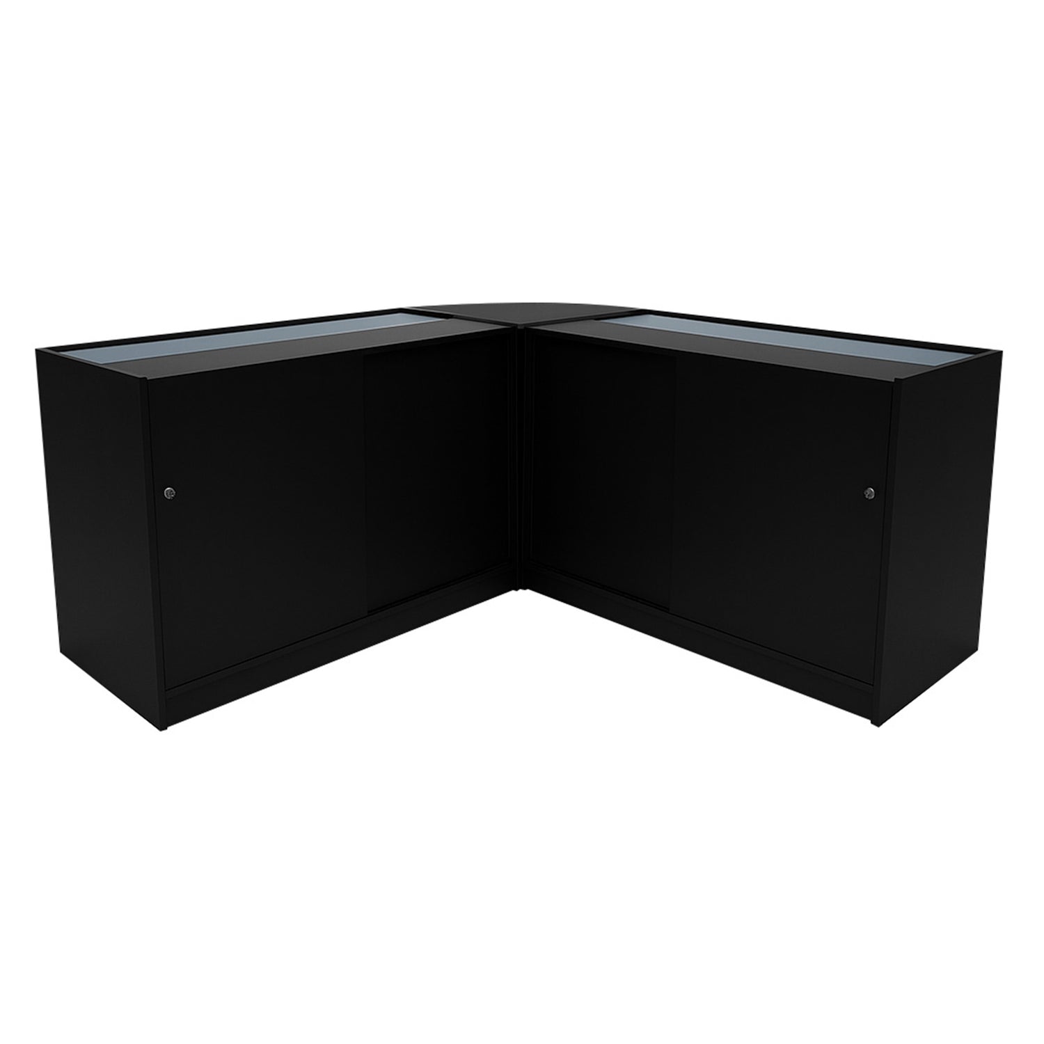 "APOLLO" Set med LED-belysta Butiksmoduler LM60+ 2x K1500 – Svart