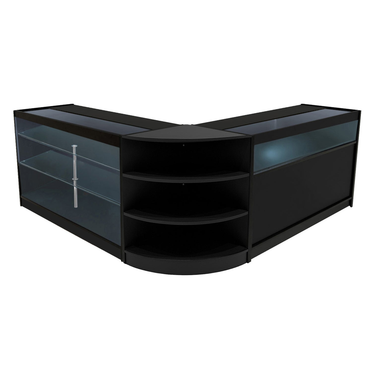 "DEMETER" Set med LED-belysta Butiksmoduler LM60+K1500+B1500 – Svart