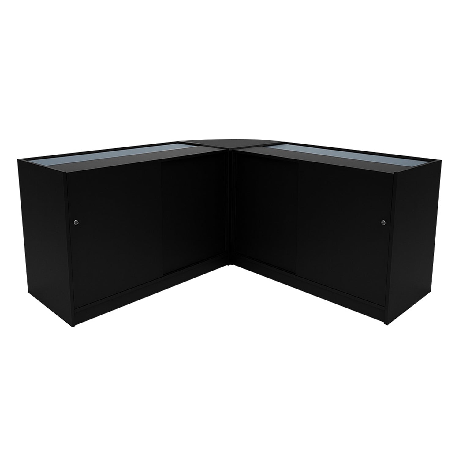 "DEMETER" Set med LED-belysta Butiksmoduler LM60+K1500+B1500 – Svart