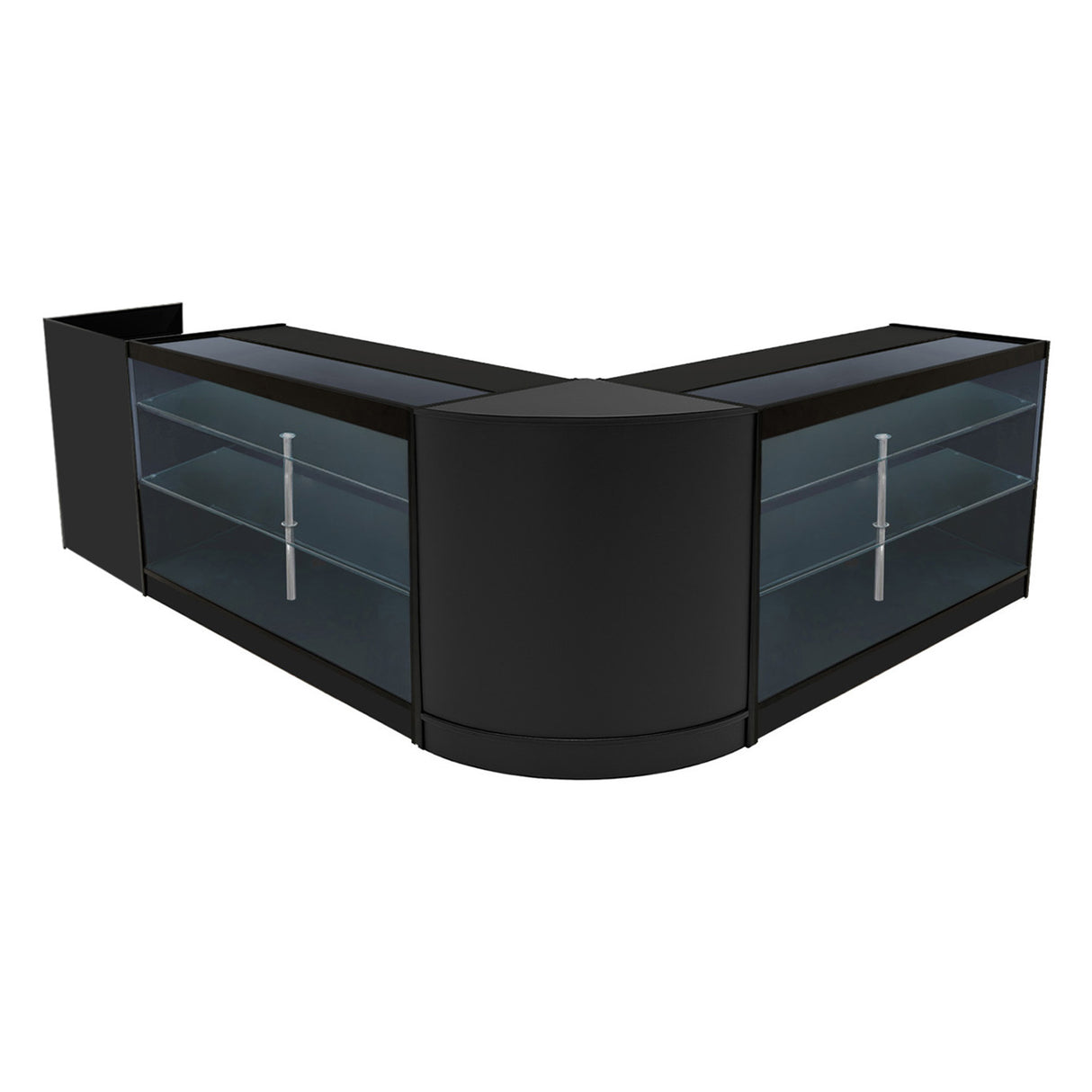 "ARIES" Set med LED-belysta Butiksmoduler CM60 + 2xK1500 + TB60 – Svart