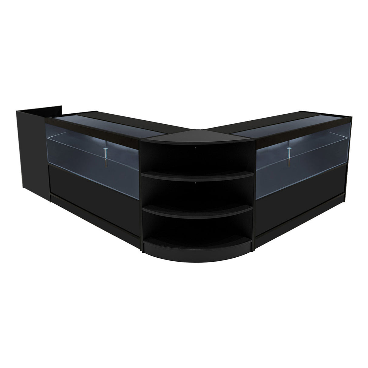"ECLIPSE" Set med LED-belysta Butiksmoduler LM60 + 2xC1500 + TB60 – Svart