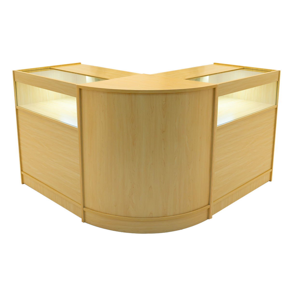"IRIS" Set med LED-belysta Butiksmoduler CM60+ 2x B900 – Lönnfärgad finish