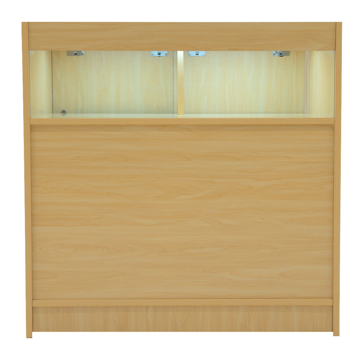 "IRIS" Set med LED-belysta Butiksmoduler CM60+ 2x B900 – Lönnfärgad finish