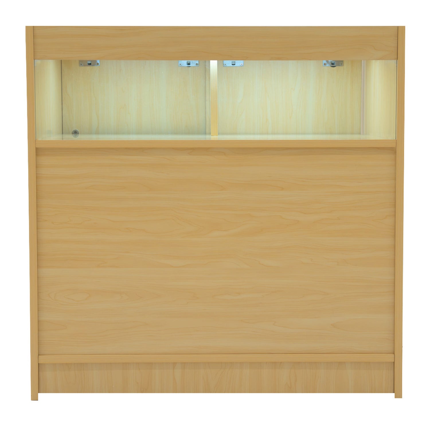 "IRIS" Set med LED-belysta Butiksmoduler CM60+ 2x B900 – Lönnfärgad finish