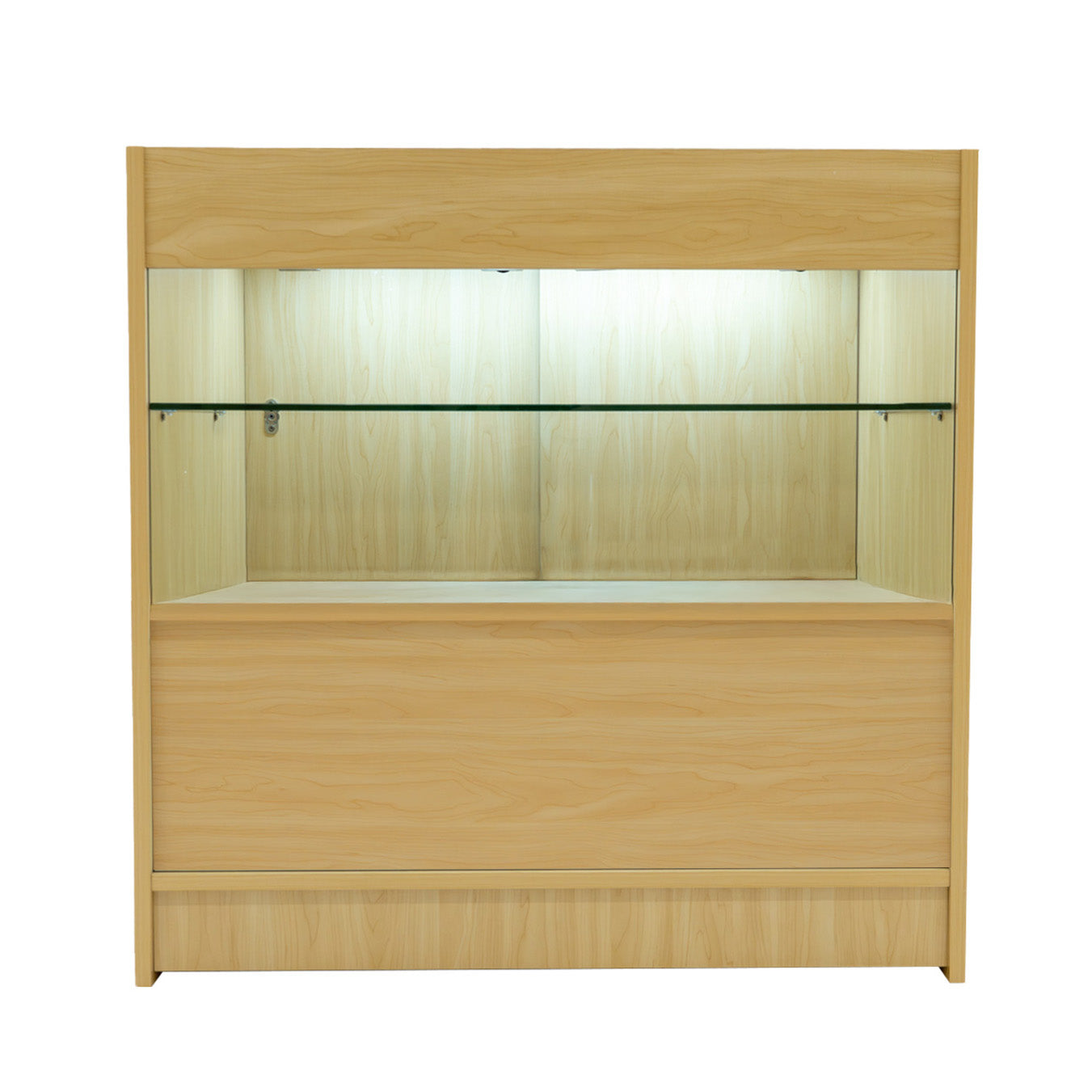 "SELENE" Set med LED-belysta Butiksmoduler CM60+ 2x C900 – Lönnfärgad finish