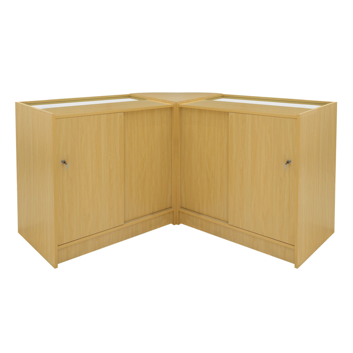 "HELIOS" Set med LED-belysta Butiksmoduler CM60+ 2x K900 – Lönnfärgad finish