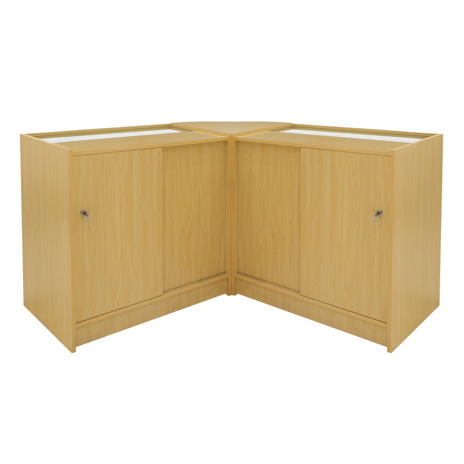 "HELIOS" Set med LED-belysta Butiksmoduler CM60+ 2x K900 – Lönnfärgad finish