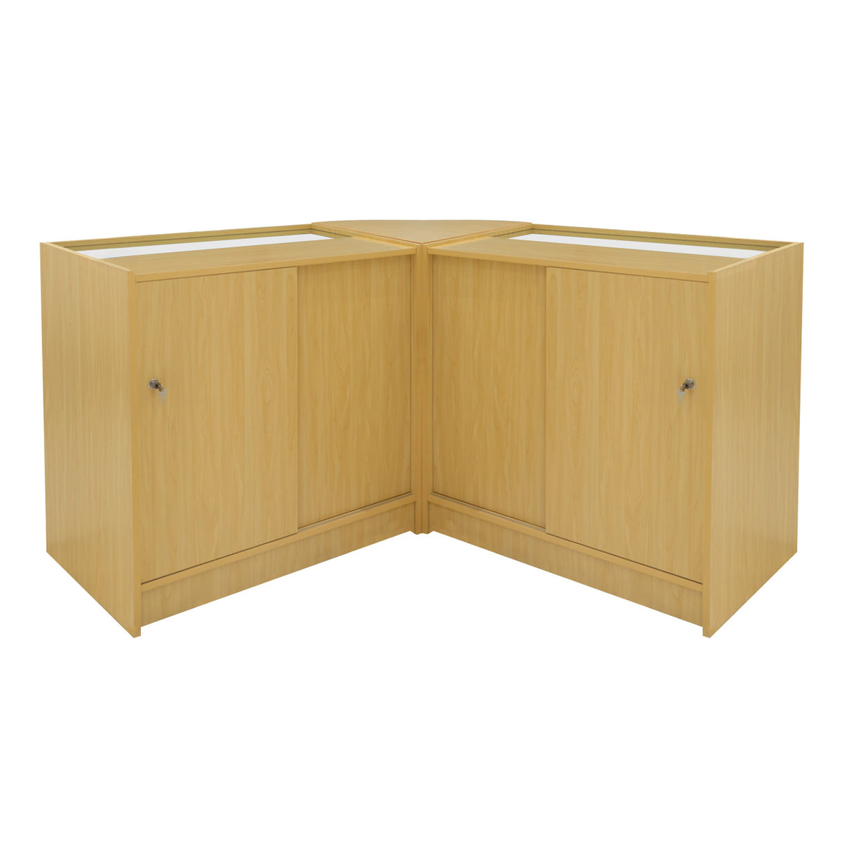 "HARMONIA" Set med LED-belysta Butiksmoduler LM60+B900+C900 – Lönnfärgad finish