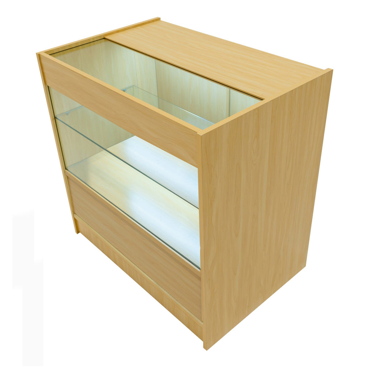 "ECLIPSE" Set med LED-belysta Butiksmoduler LM60 + 2xC900 + TB60 – Lönnfärgad finish