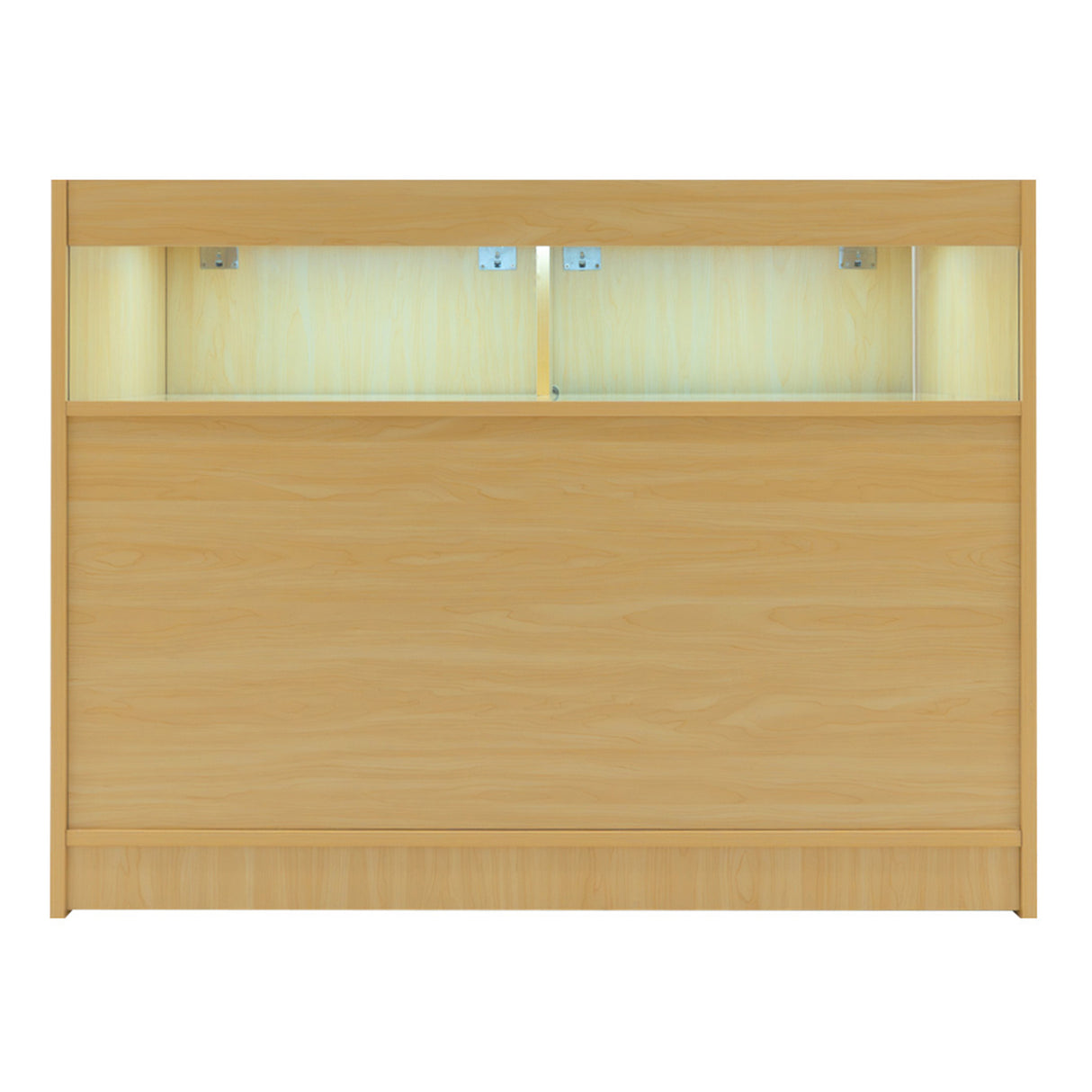 "IRIS" Set med LED-belysta Butiksmoduler CM60+ 2x B1200 – Lönnfärgad finish