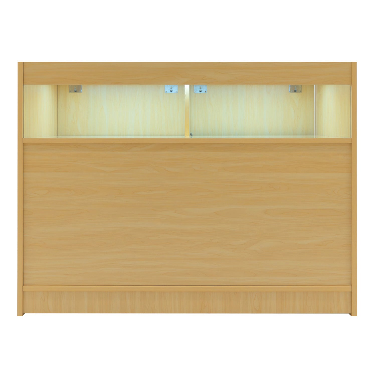 "IRIS" Set med LED-belysta Butiksmoduler CM60+ 2x B1200 – Lönnfärgad finish