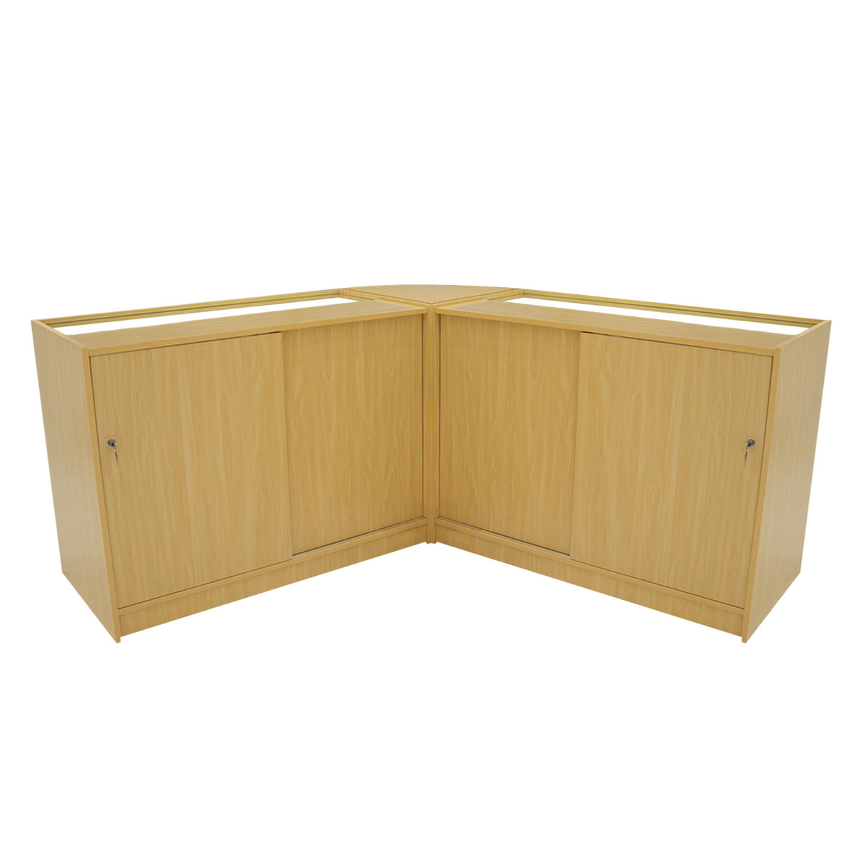 "SELENE" Set med LED-belysta Butiksmoduler CM60+ 2x C1200 – Lönnfärgad finish