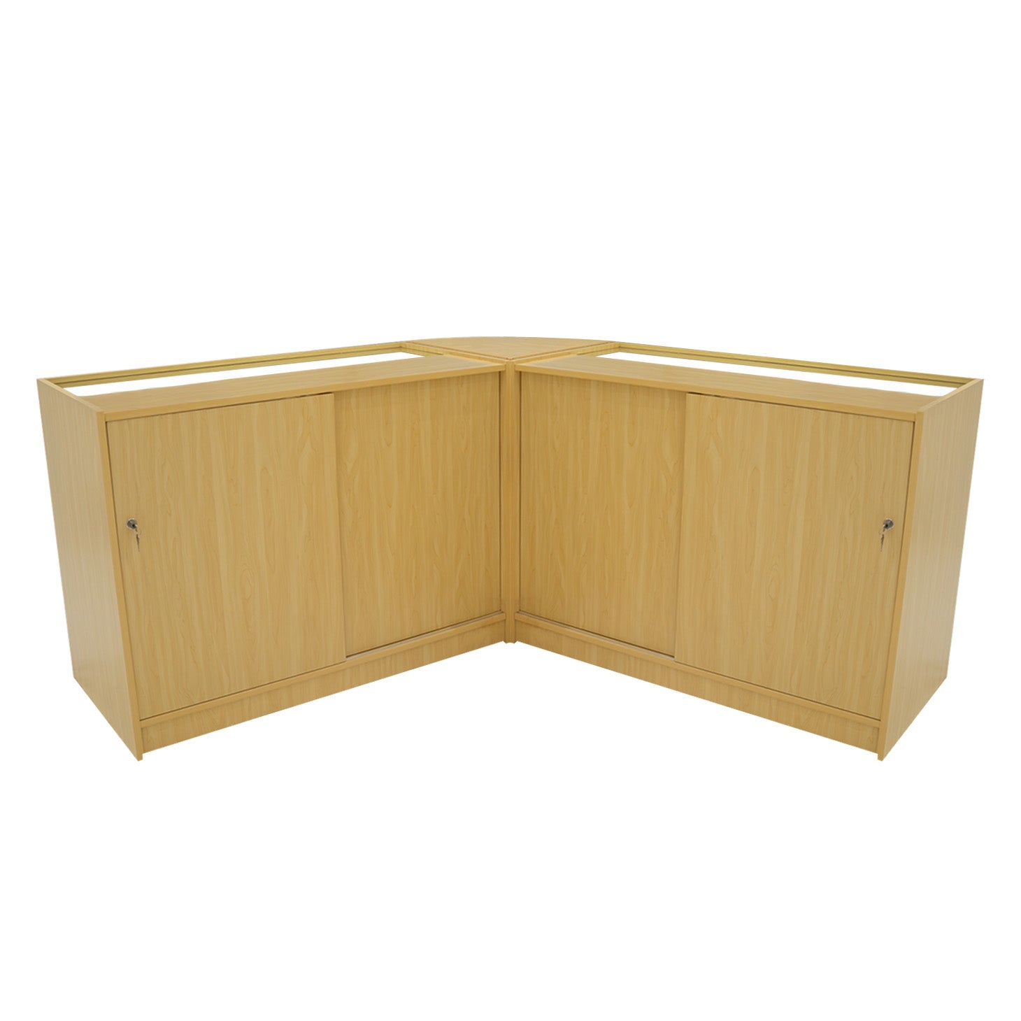"SELENE" Set med LED-belysta Butiksmoduler CM60+ 2x C1200 – Lönnfärgad finish