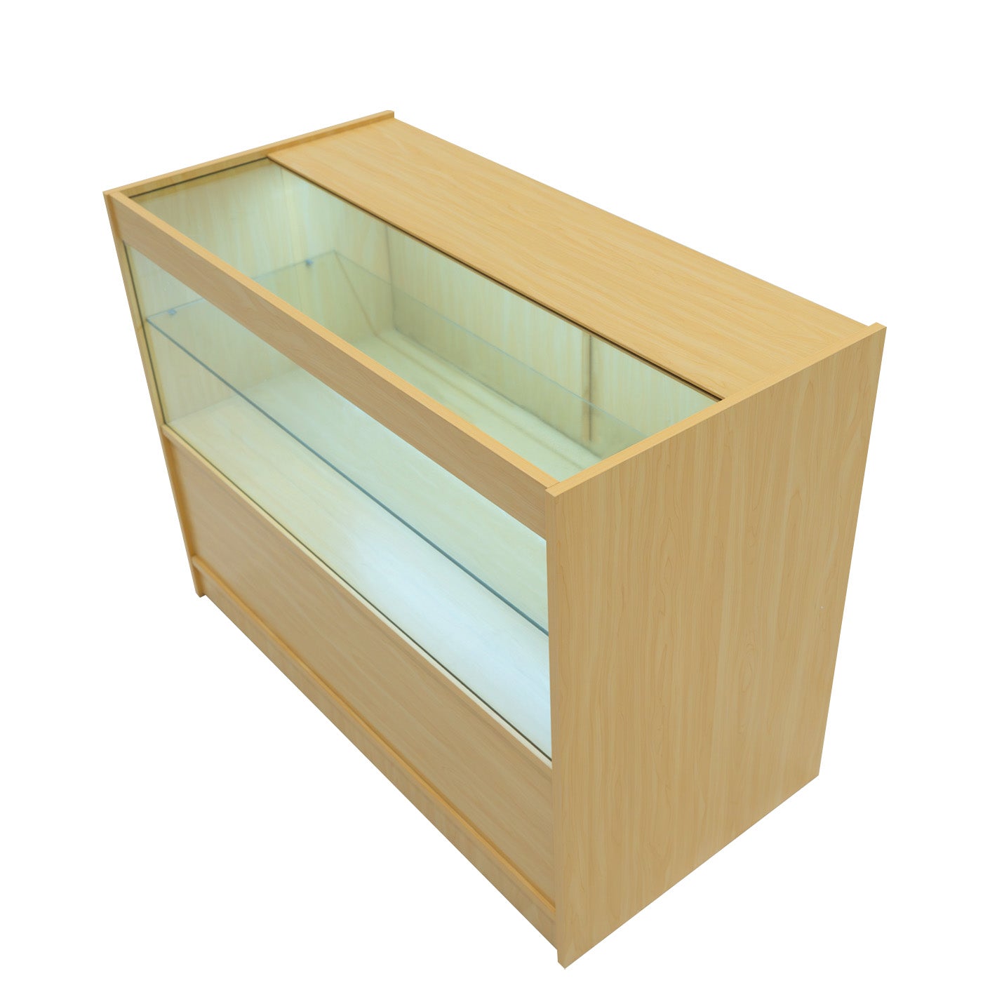 "SELENE" Set med LED-belysta Butiksmoduler CM60+ 2x C1200 – Lönnfärgad finish
