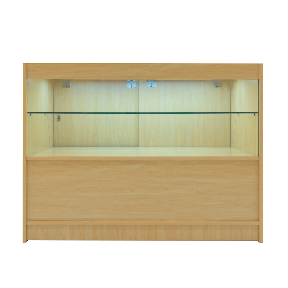 "SELENE" Set med LED-belysta Butiksmoduler CM60+ 2x C1200 – Lönnfärgad finish