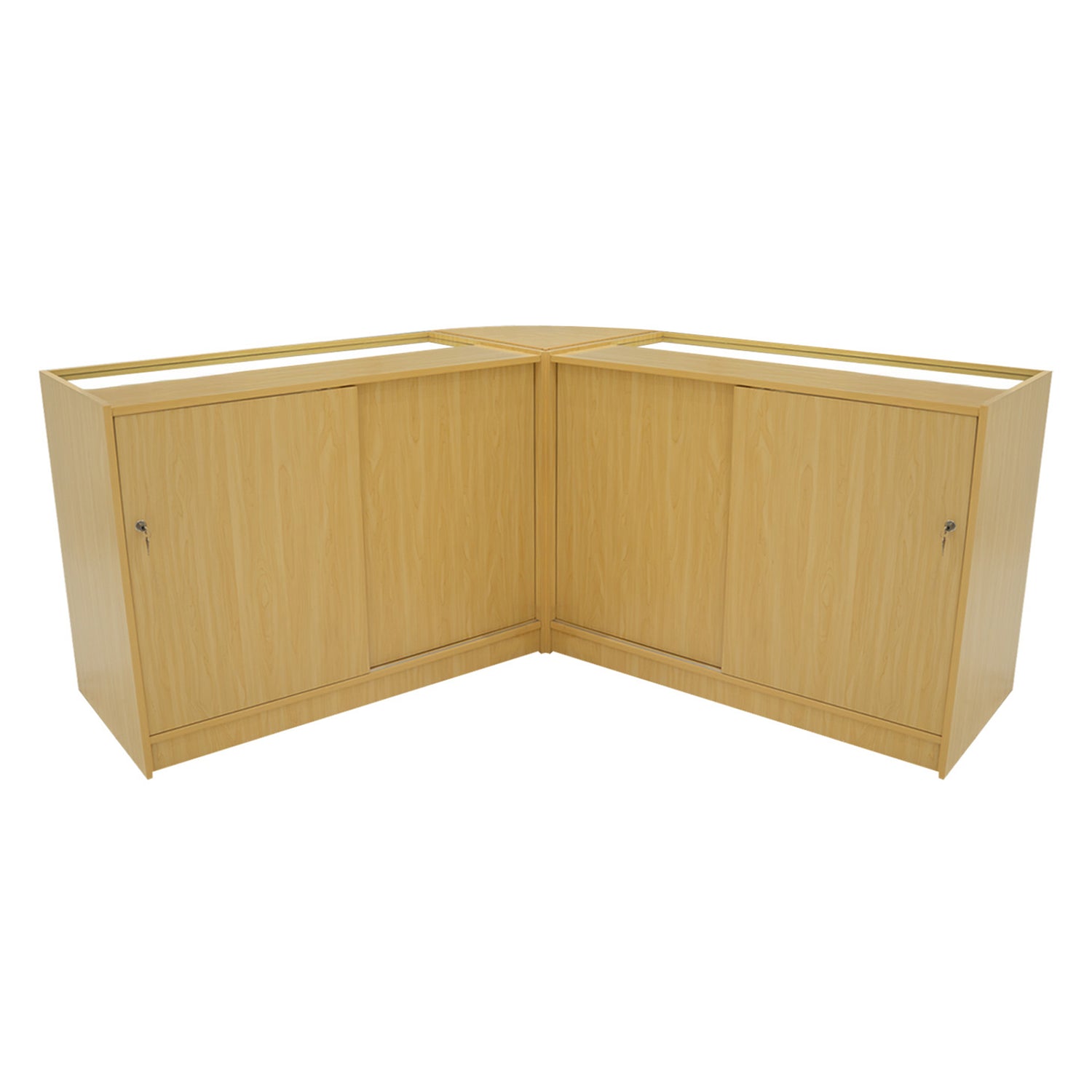 "HELIOS" Set med LED-belysta Butiksmoduler CM60+ 2x K1200 – Lönnfärgad finish