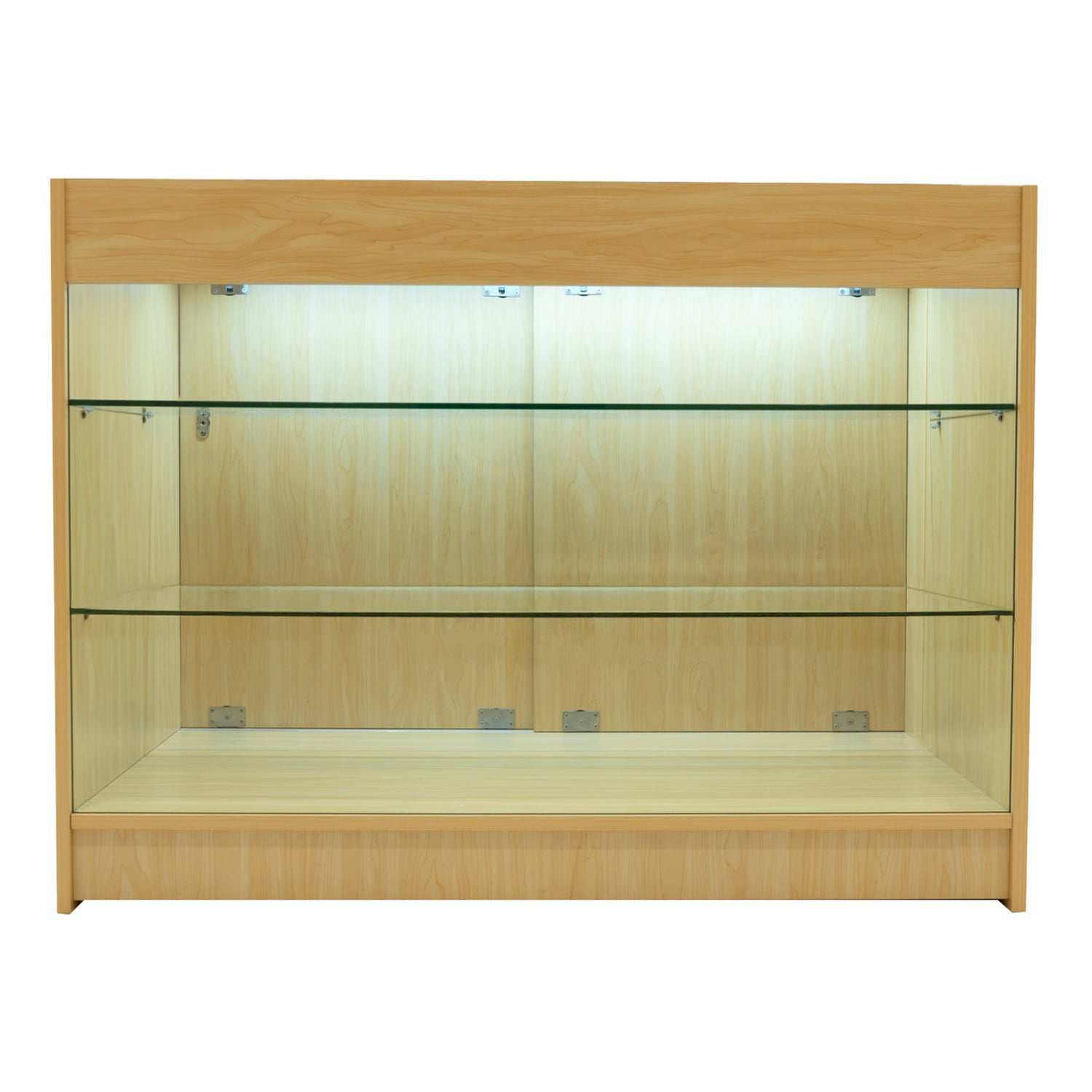 "HELIOS" Set med LED-belysta Butiksmoduler CM60+ 2x K1200 – Lönnfärgad finish