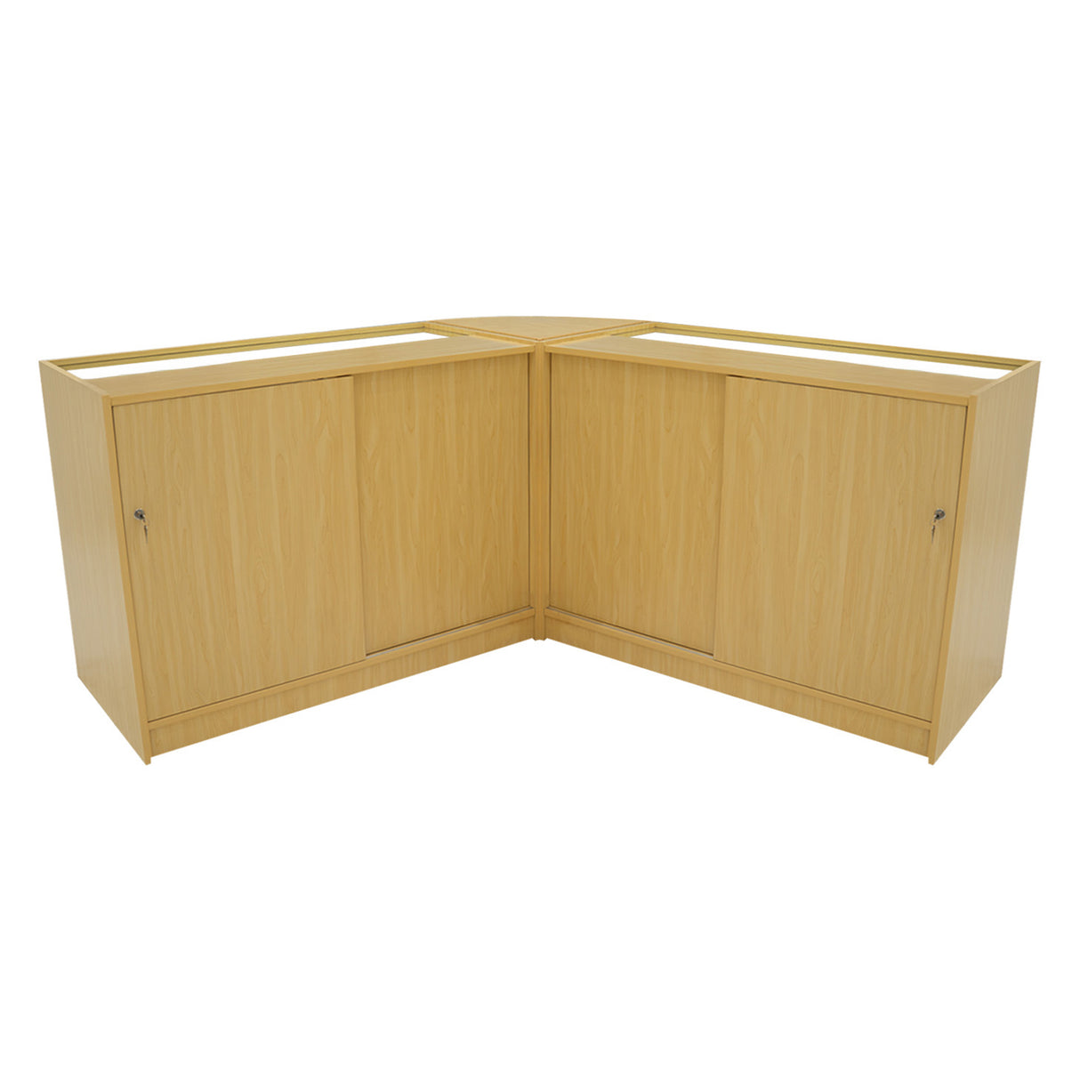 "TRITON" Set med LED-belysta Butiksmoduler CM60+K1200+B1200 – Lönnfärgad finish