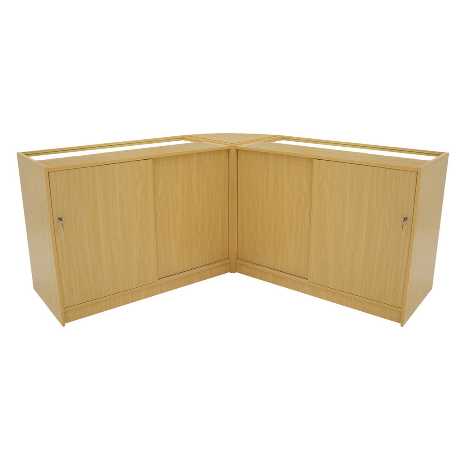 "HERA" Set med LED-belysta Butiksmoduler CM60+K1200+C1200 – Lönnfärgad finish