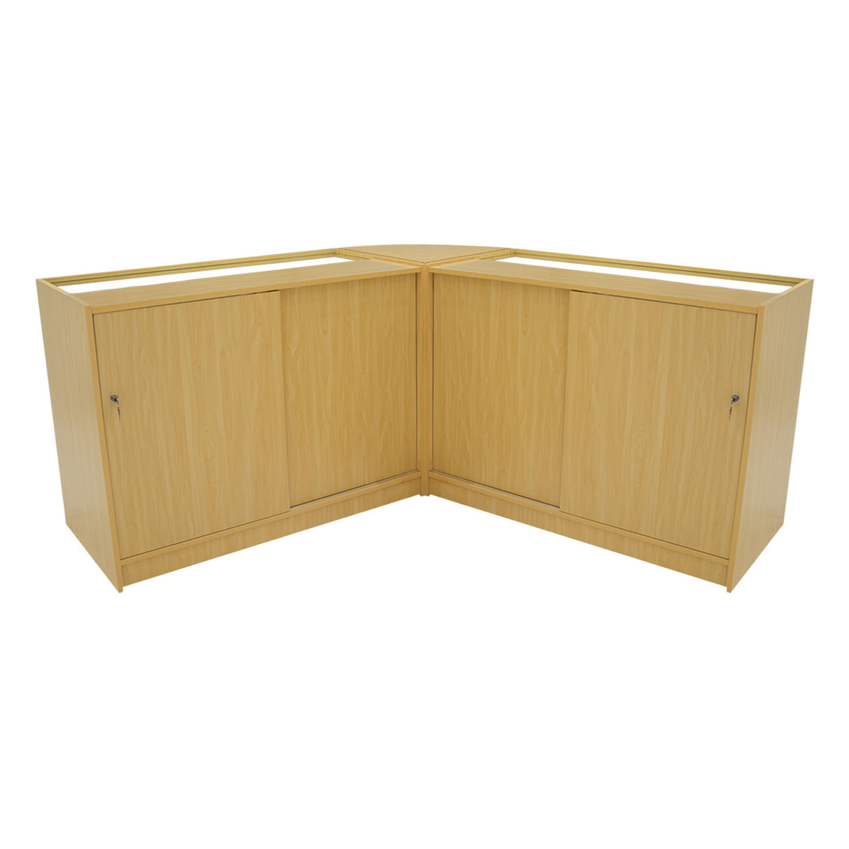 "HARMONIA" Set med LED-belysta Butiksmoduler LM60+B1200+C1200 – Lönnfärgad finish
