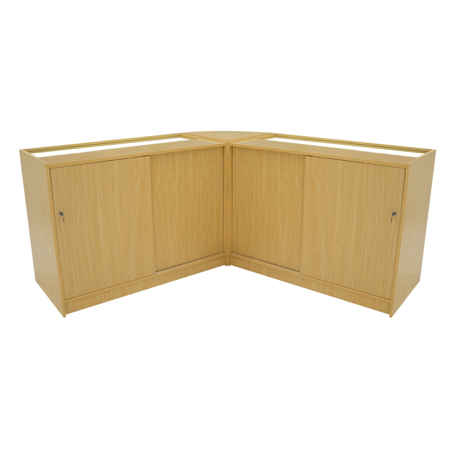"HARMONIA" Set med LED-belysta Butiksmoduler LM60+B1200+C1200 – Lönnfärgad finish