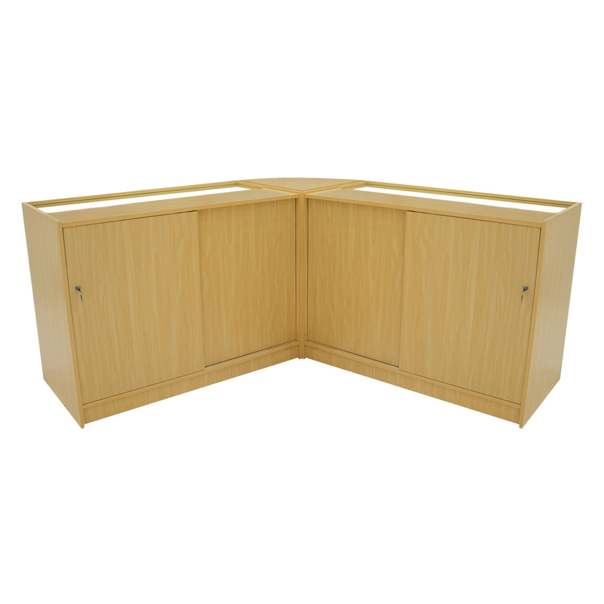 "CALLIOPE" Set med LED-belysta Butiksmoduler LM60+K1200+C1200 – Lönnfärgad finish