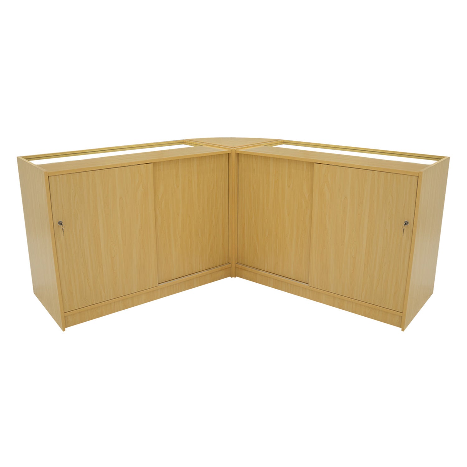 "CALLIOPE" Set med LED-belysta Butiksmoduler LM60+K1200+C1200 – Lönnfärgad finish