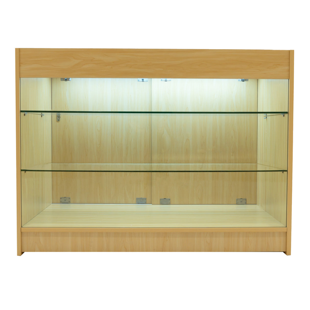 "ARIES" Set med LED-belysta Butiksmoduler CM60 + 2xK1200 + TB60 – Lönnfärgad finish