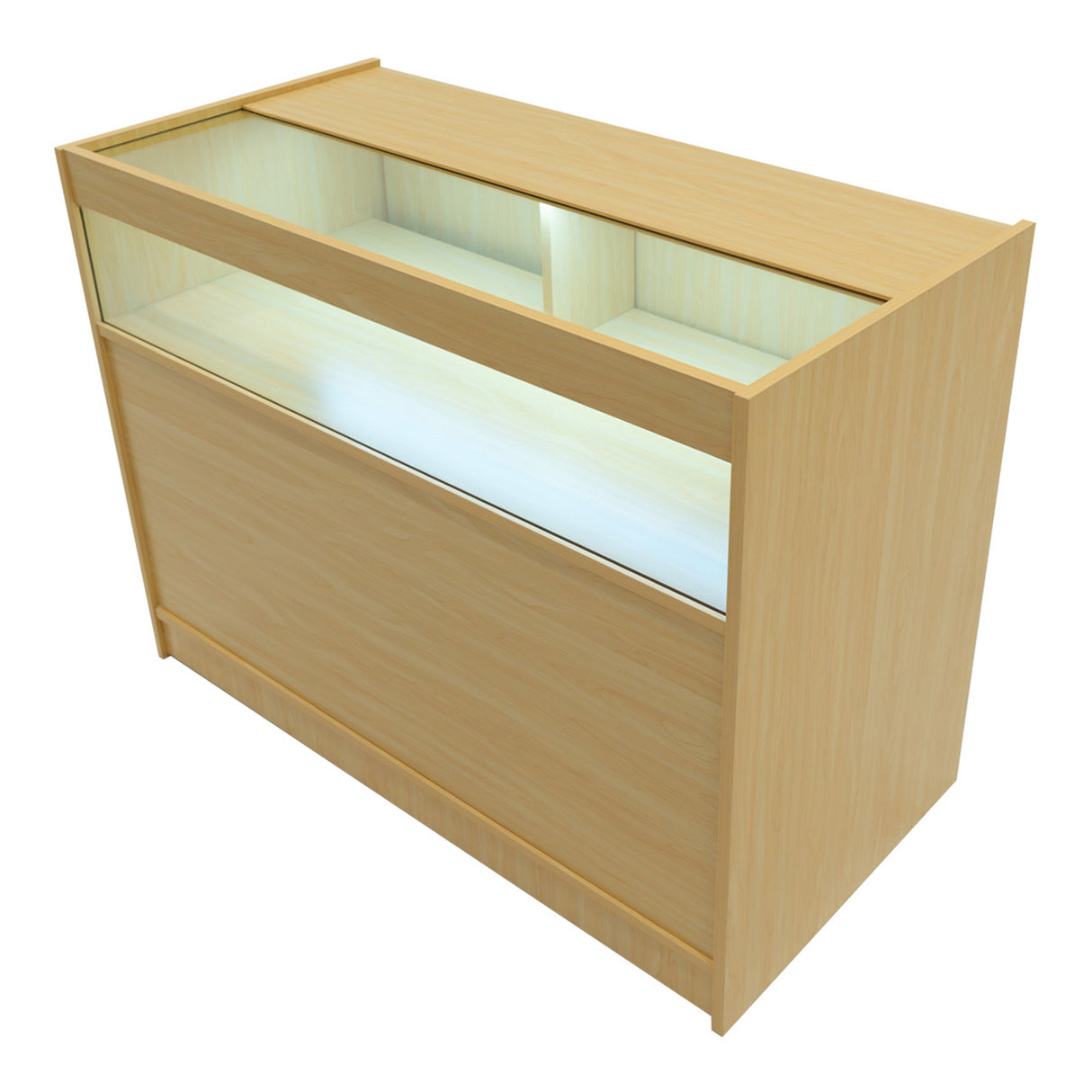 "SAGITTARIUS " Set med LED-belysta Butiksmoduler LM60 + 2xB1200 + TB60 – Lönnfärgad finish