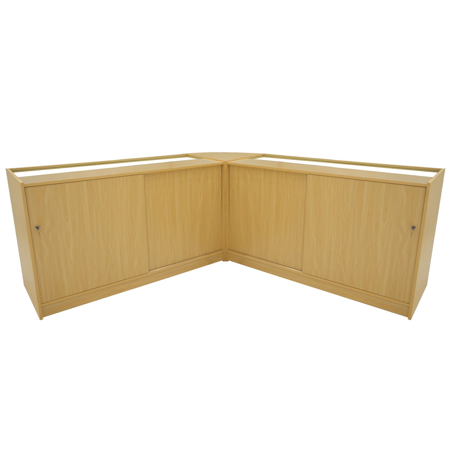 "SELENE" Set med LED-belysta Butiksmoduler CM60+ 2x C1500 – Lönnfärgad finish