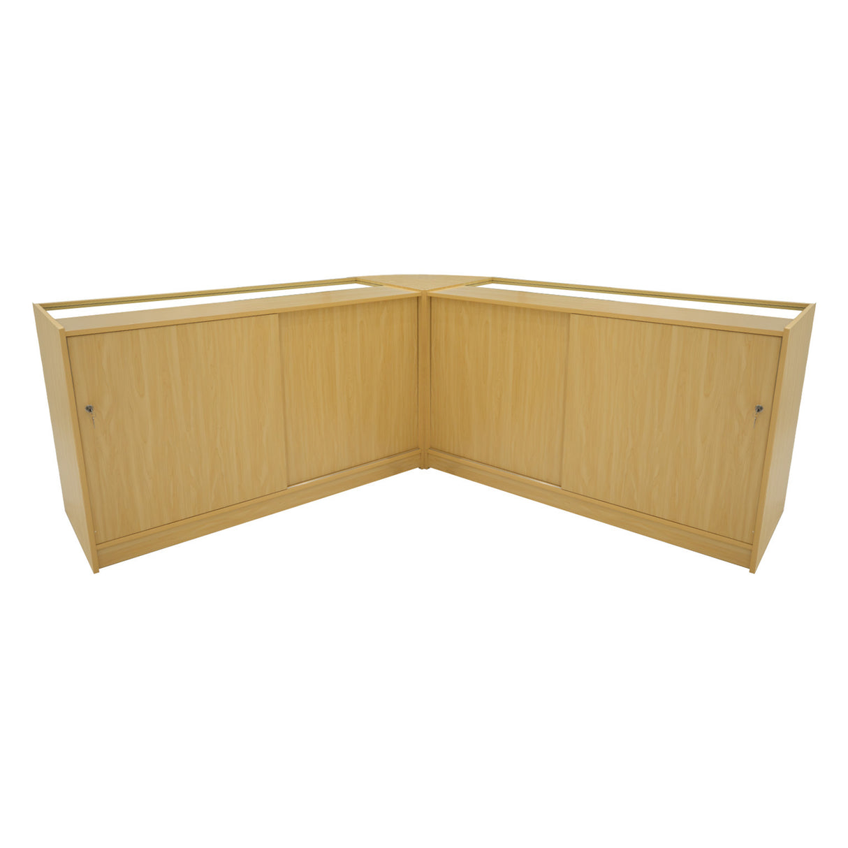 "HELIOS" Set med LED-belysta Butiksmoduler CM60+ 2x K1500 – Lönnfärgad finish