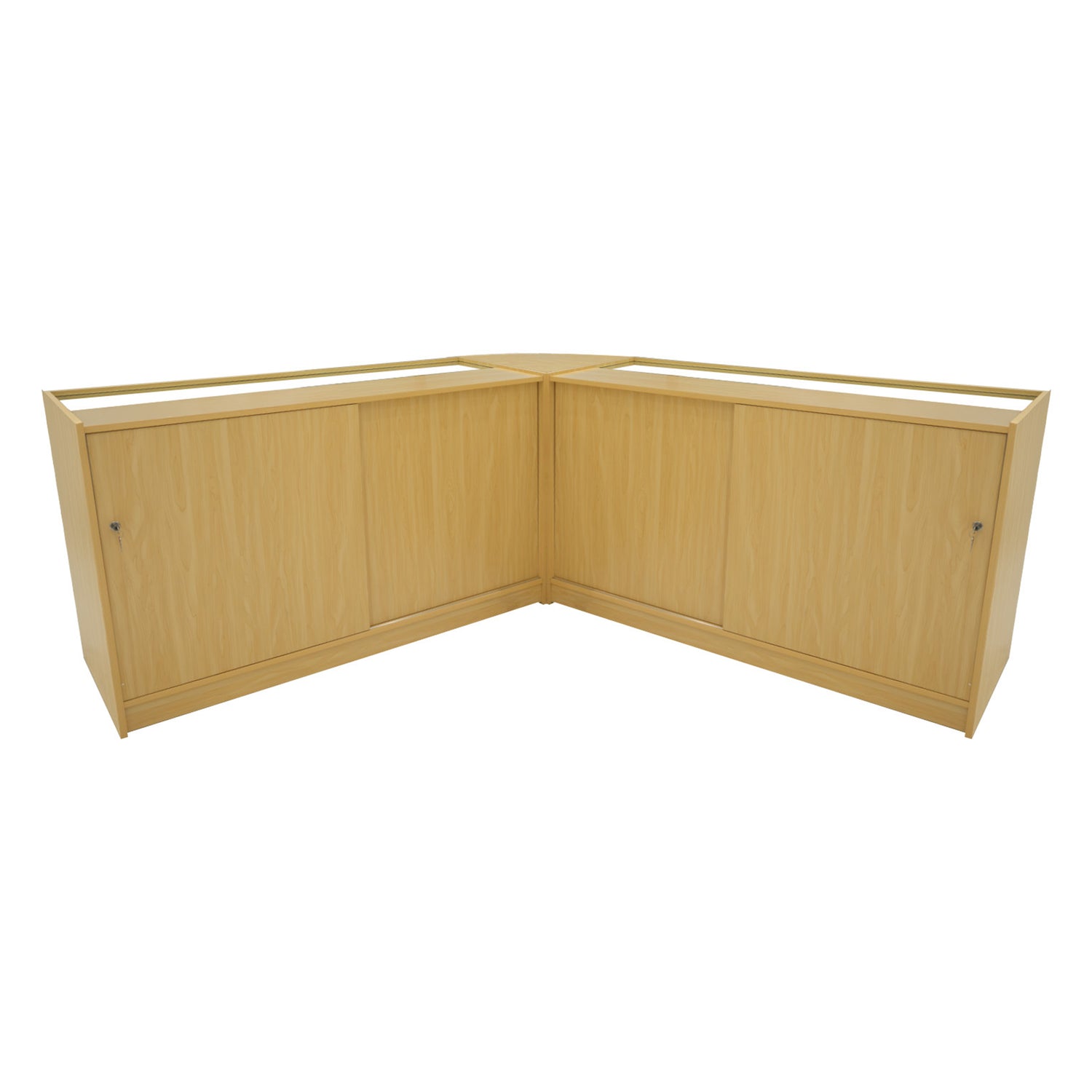 "HELIOS" Set med LED-belysta Butiksmoduler CM60+ 2x K1500 – Lönnfärgad finish