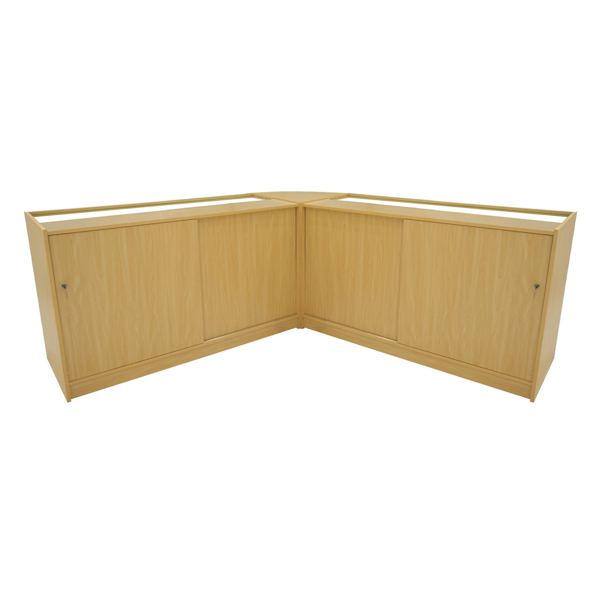 "TRITON" Set med LED-belysta Butiksmoduler CM60+K1500+B1500 – Lönnfärgad finish