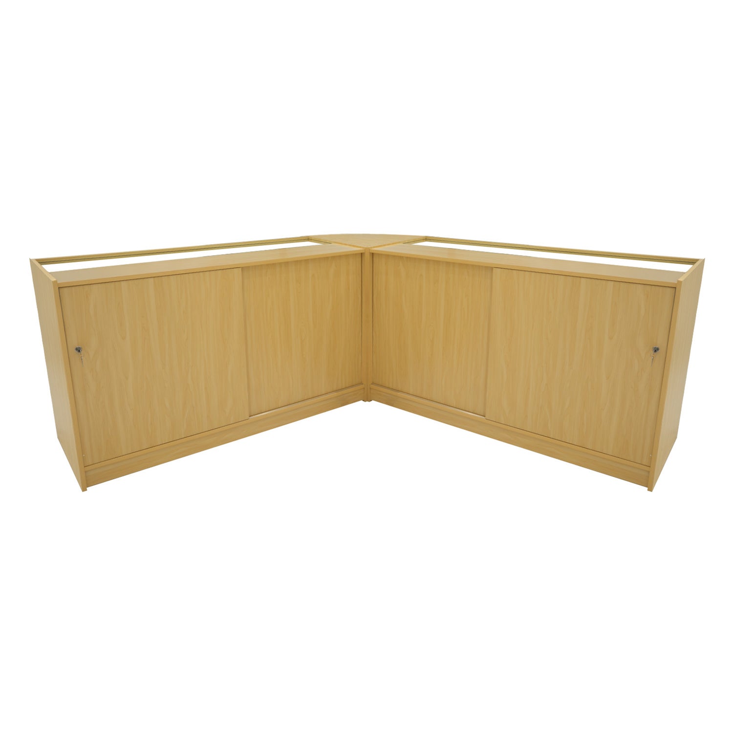 "TRITON" Set med LED-belysta Butiksmoduler CM60+K1500+B1500 – Lönnfärgad finish