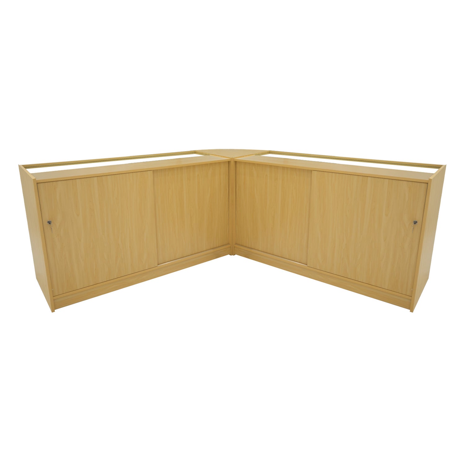 "HARMONIA" Set med LED-belysta Butiksmoduler LM60+B1500+C1500 – Lönnfärgad finish