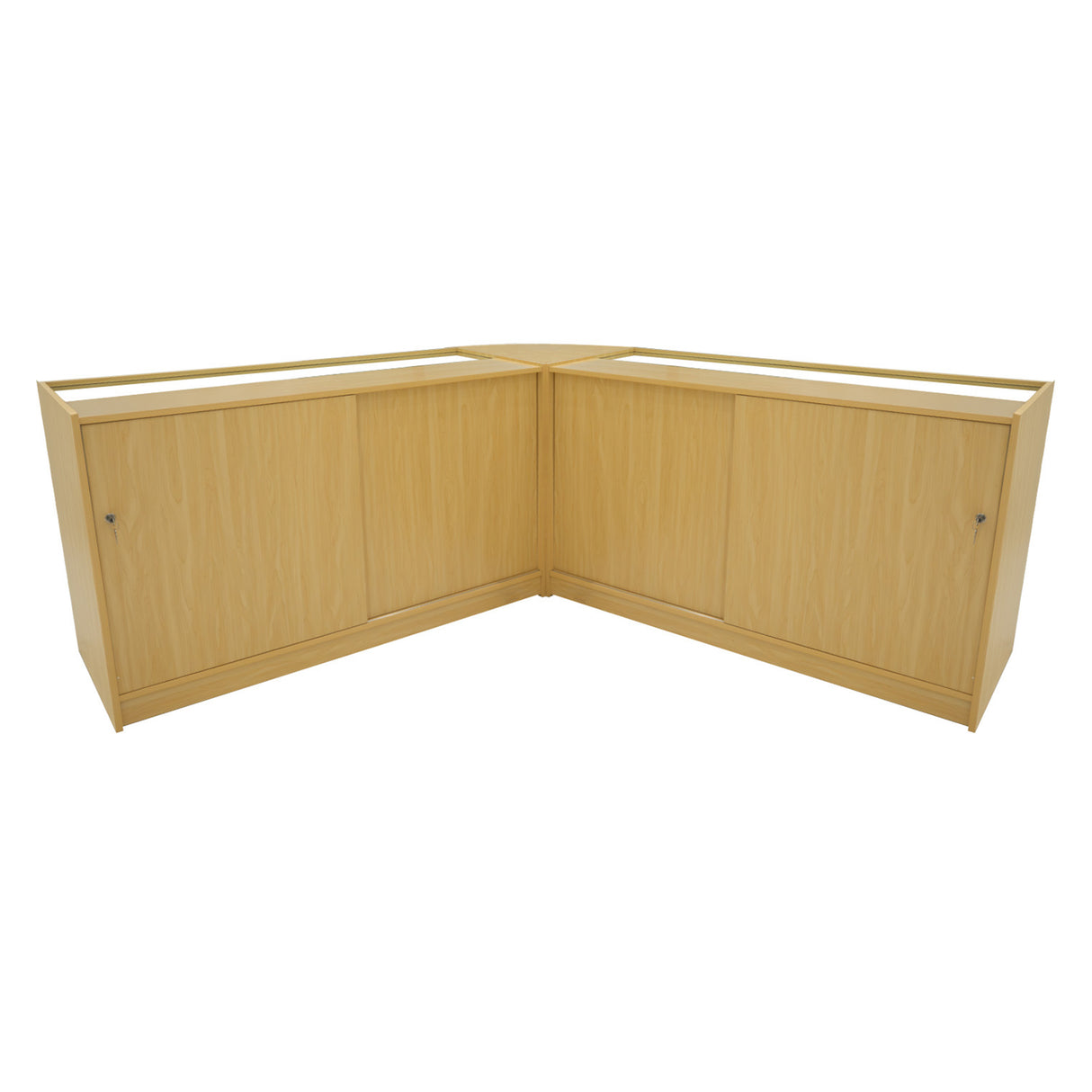 "CALLIOPE" Set med LED-belysta Butiksmoduler LM60+K1500+C1500 – Lönnfärgad finish
