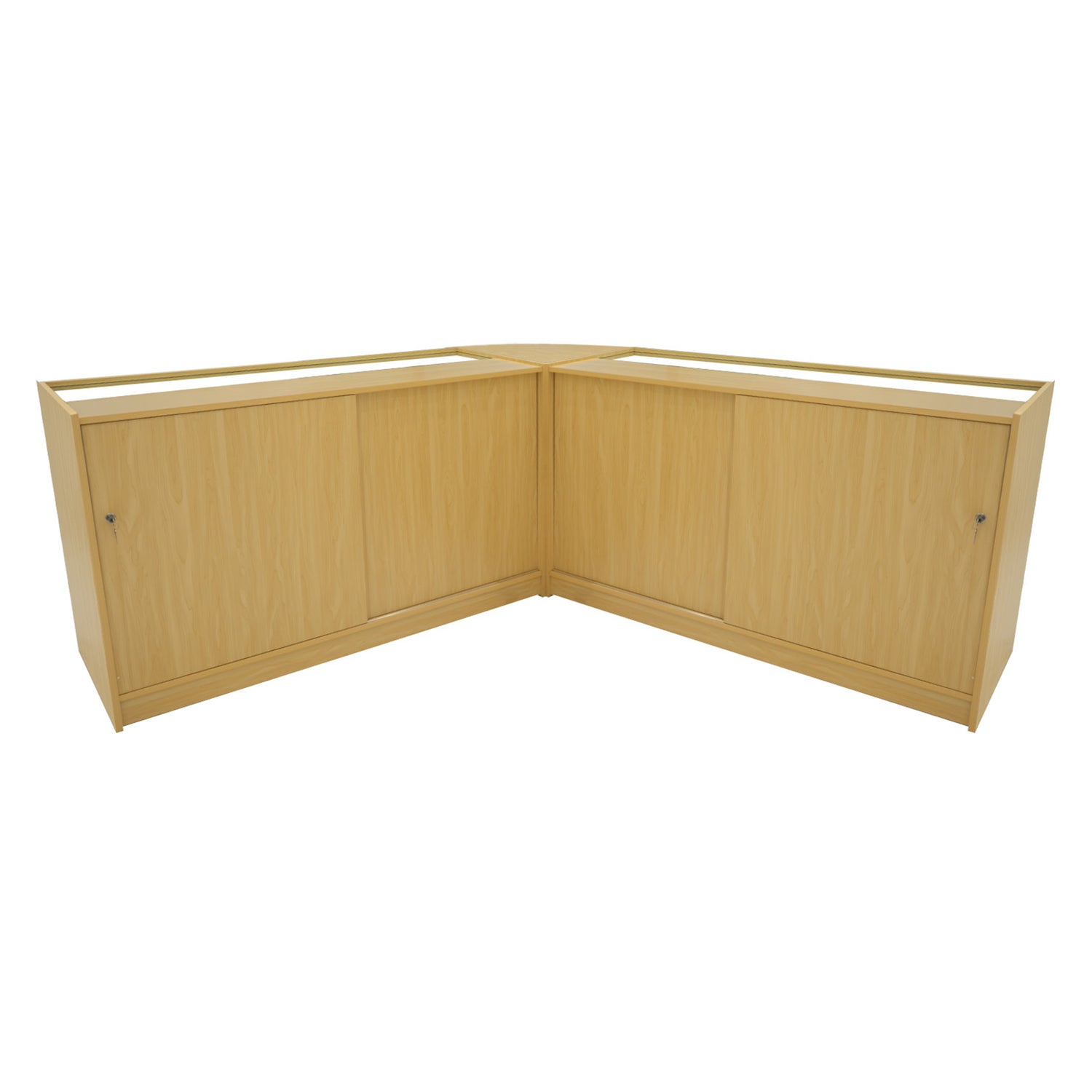 "CALLIOPE" Set med LED-belysta Butiksmoduler LM60+K1500+C1500 – Lönnfärgad finish
