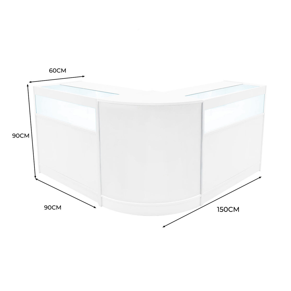 "IRIS" Set med LED-belysta Butiksmoduler CM60+ 2x B900 – Vit