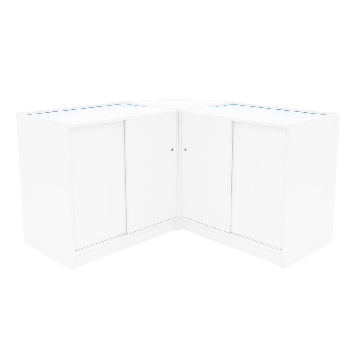 "HERA" Set med LED-belysta Butiksmoduler CM60+K900+C900 – Vit