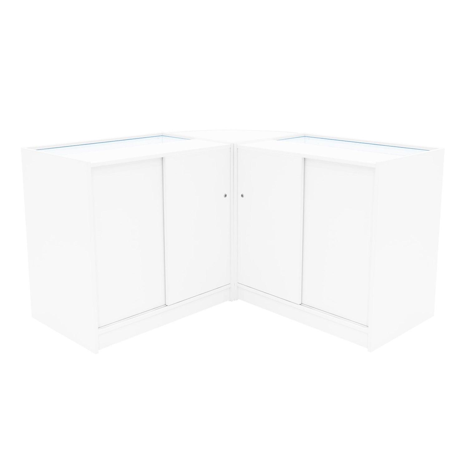 "HERA" Set med LED-belysta Butiksmoduler CM60+K900+C900 – Vit