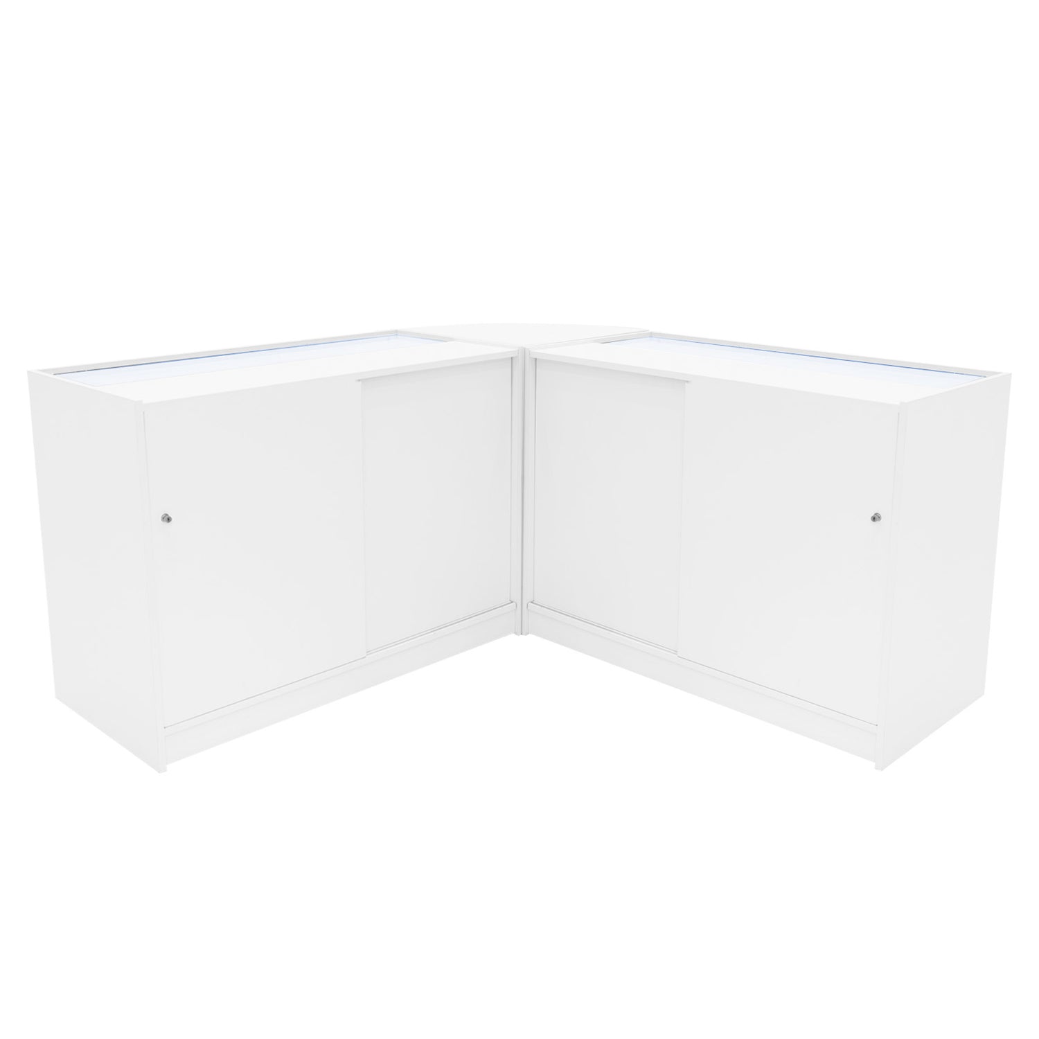 "THESEUS" Set med LED-belysta Butiksmoduler LM60+ 2x B1200 – Vit