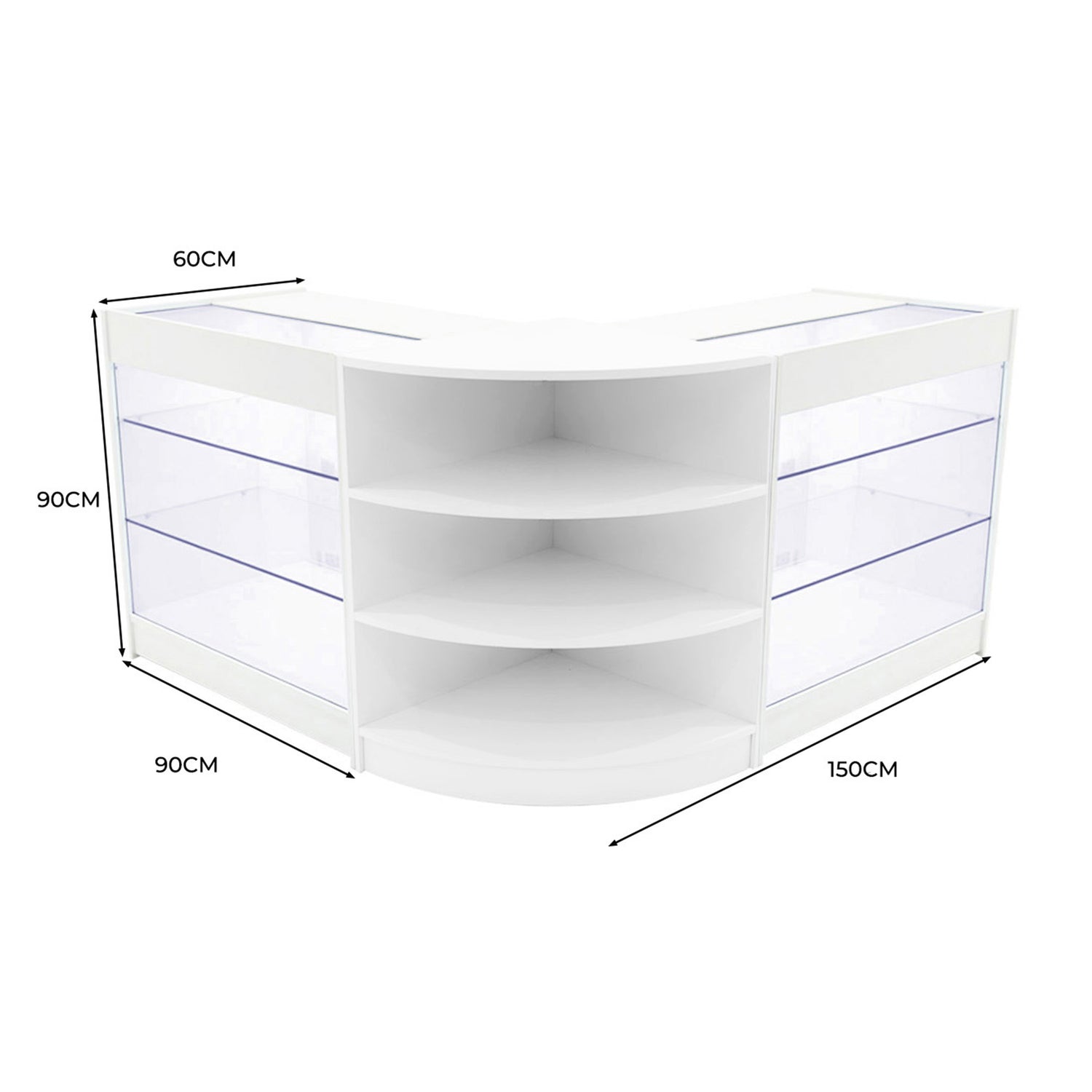 "APOLLO" Set med LED-belysta Butiksmoduler LM60+ 2x K900 – Vit