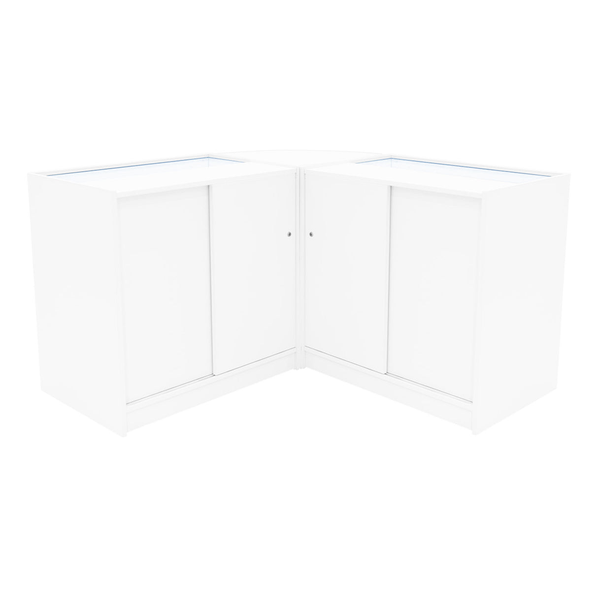 "HARMONIA" Set med LED-belysta Butiksmoduler LM60+B900+C900 – Vit