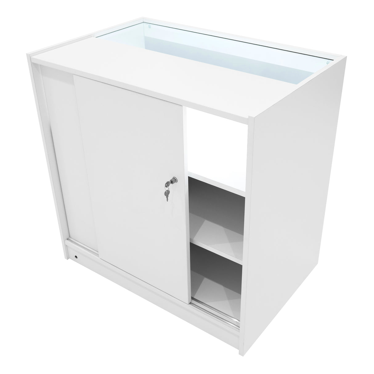 "LUNA" Set med LED-belysta Butiksmoduler CM60 + 2xB900 + TB60 – Vit