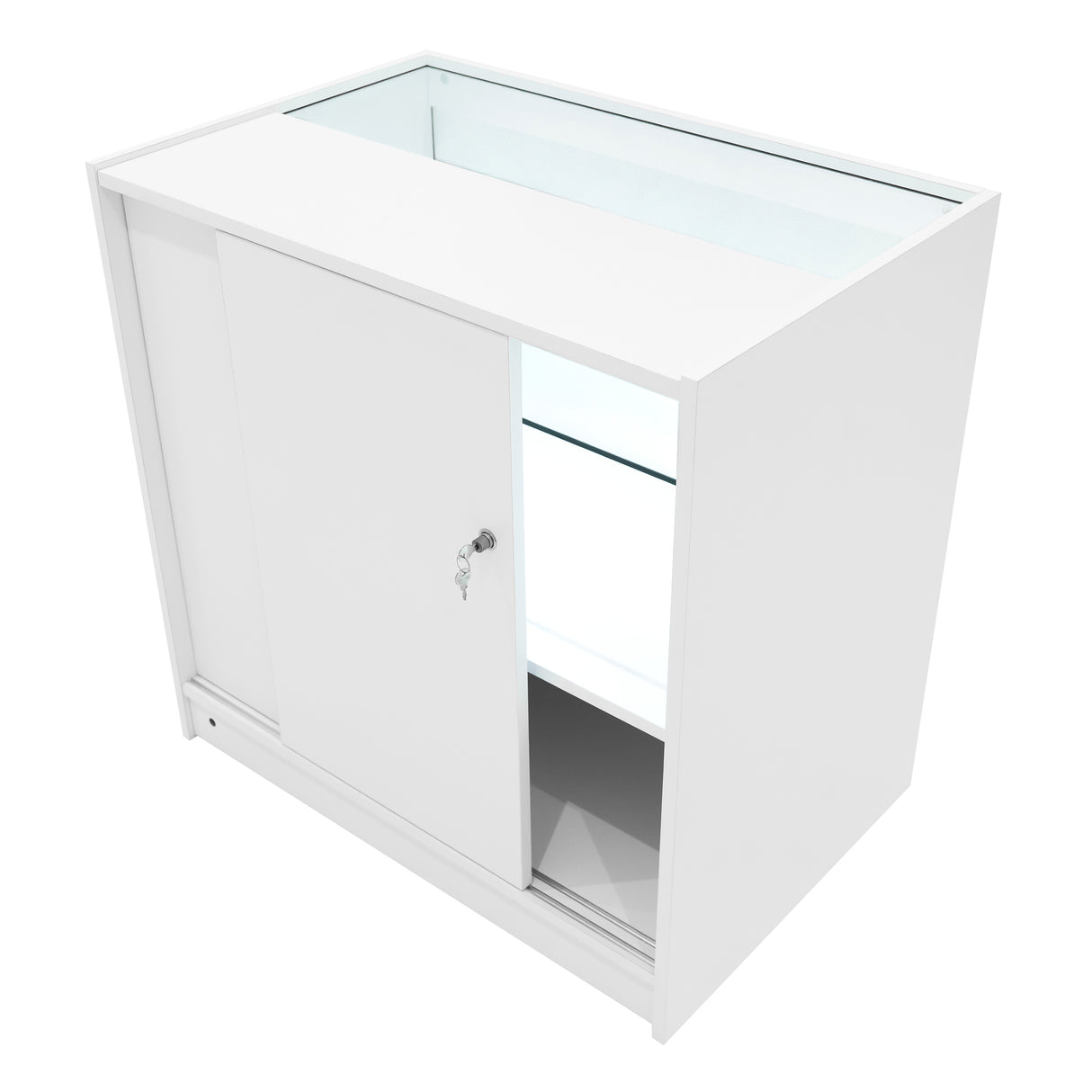 "PHOENIX" Set med LED-belysta Butiksmoduler CM60 + 2xC900 + TB60 – Vit