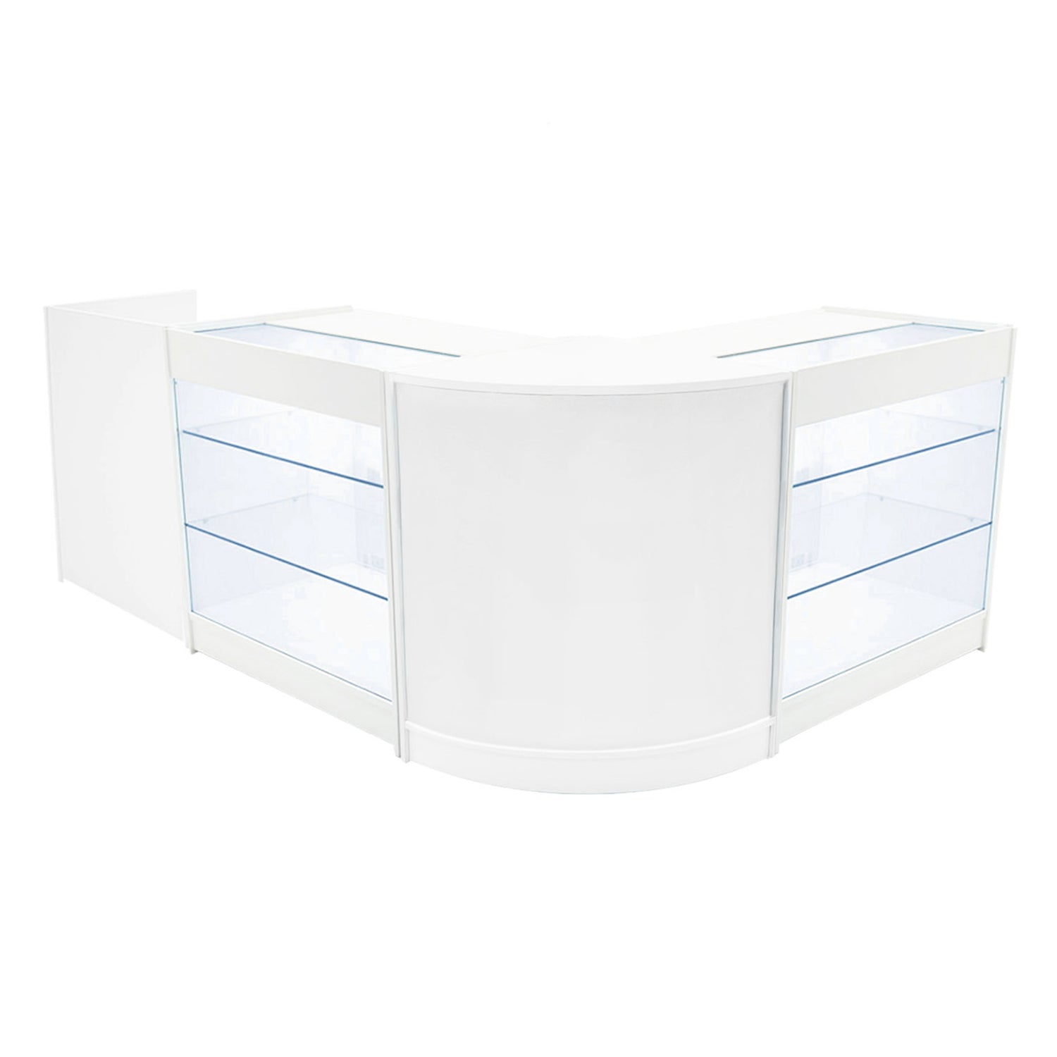 "ARIES" Set med LED-belysta Butiksmoduler CM60 + 2xK900 + TB60 – Vit