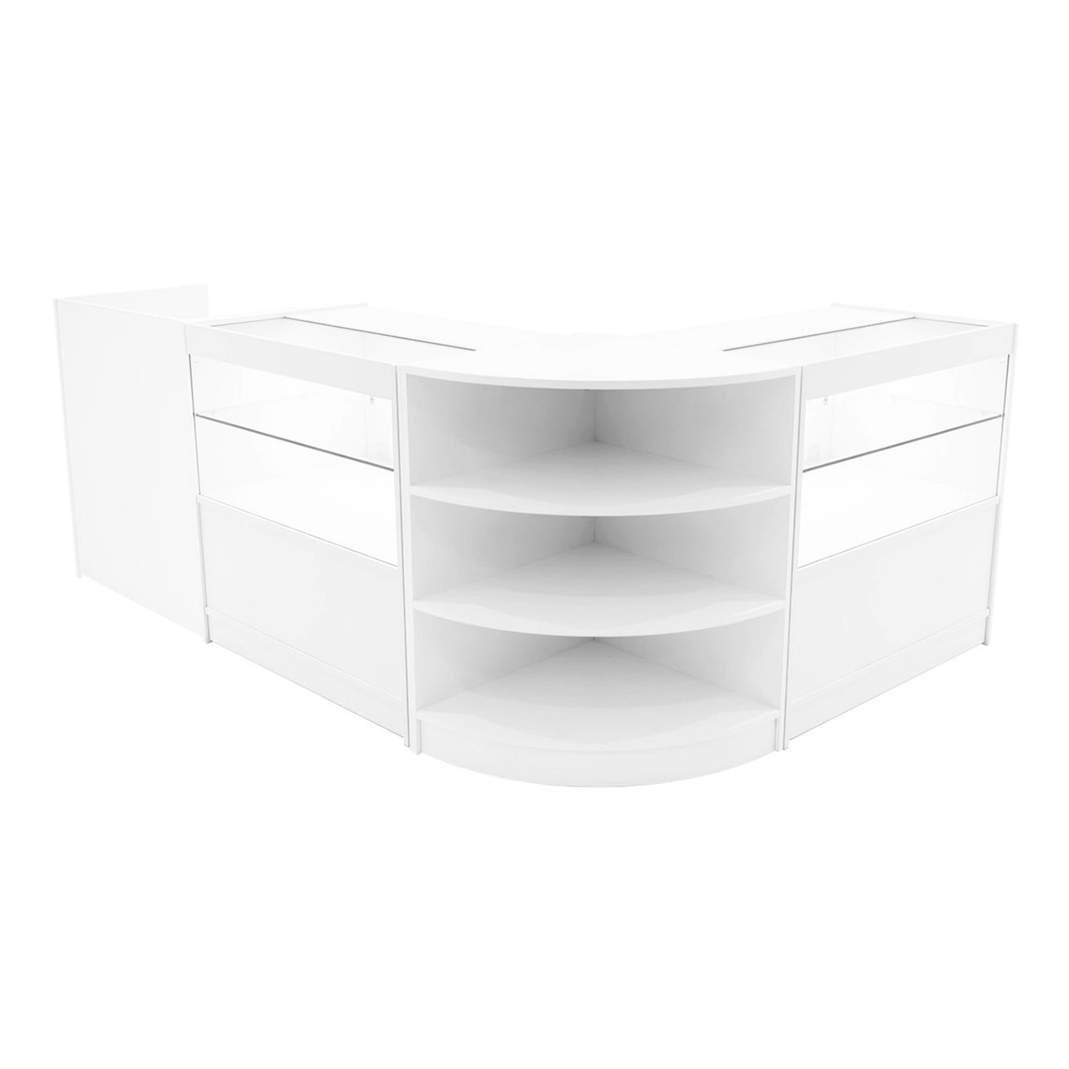 "ECLIPSE" Set med LED-belysta Butiksmoduler LM60 + 2xC900 + TB60 – Vit