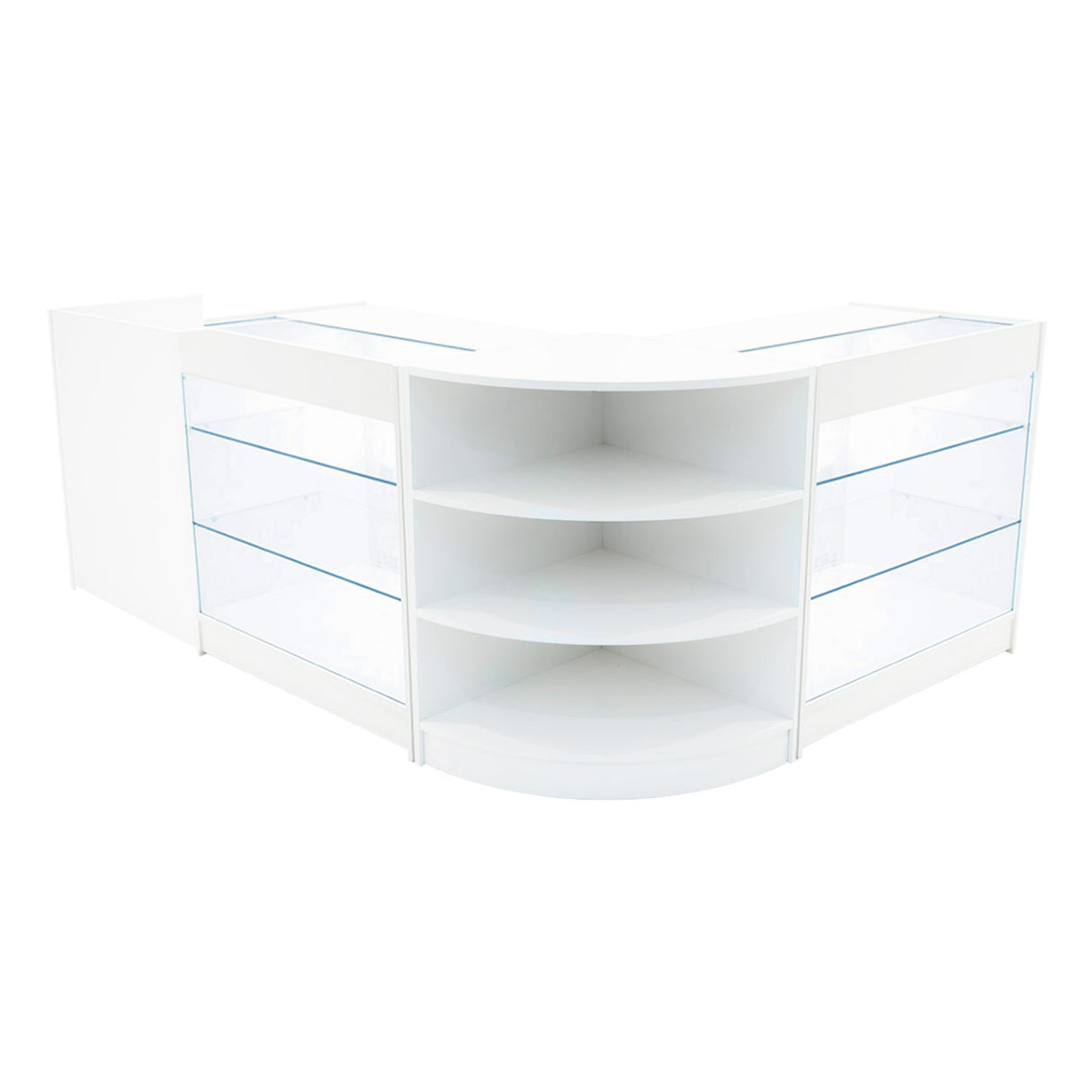 "ASTRO" Set med LED-belysta Butiksmoduler LM60 + 2xK900 + TB60 – Vit